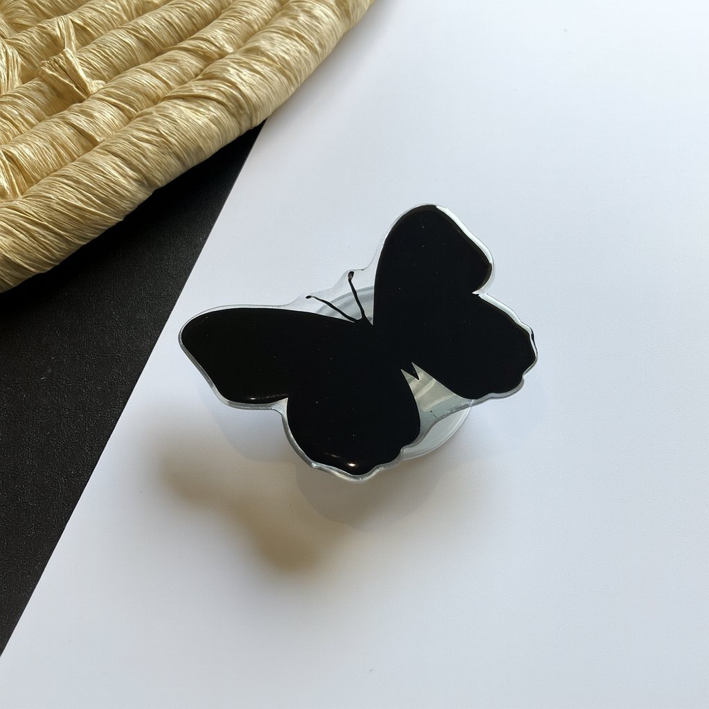 Pop Socket Butterfly Black
