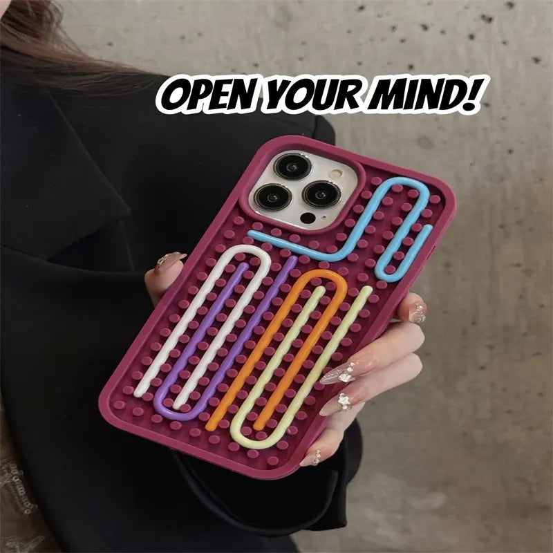 Creative DIY Decompression Soft Phone Case for iPhone