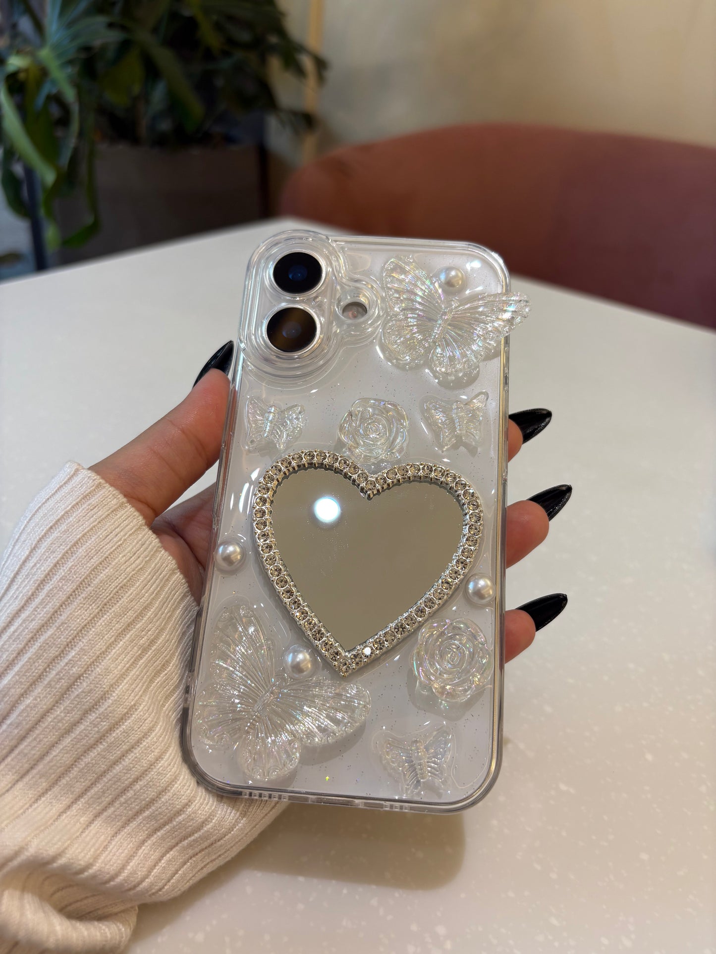 Love Mirror Butterfly iPhone Case – Shock Protection