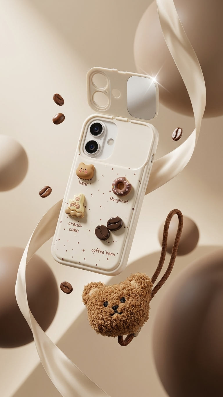 Donut Cookie Cafe Mirror 3D iPhone Case