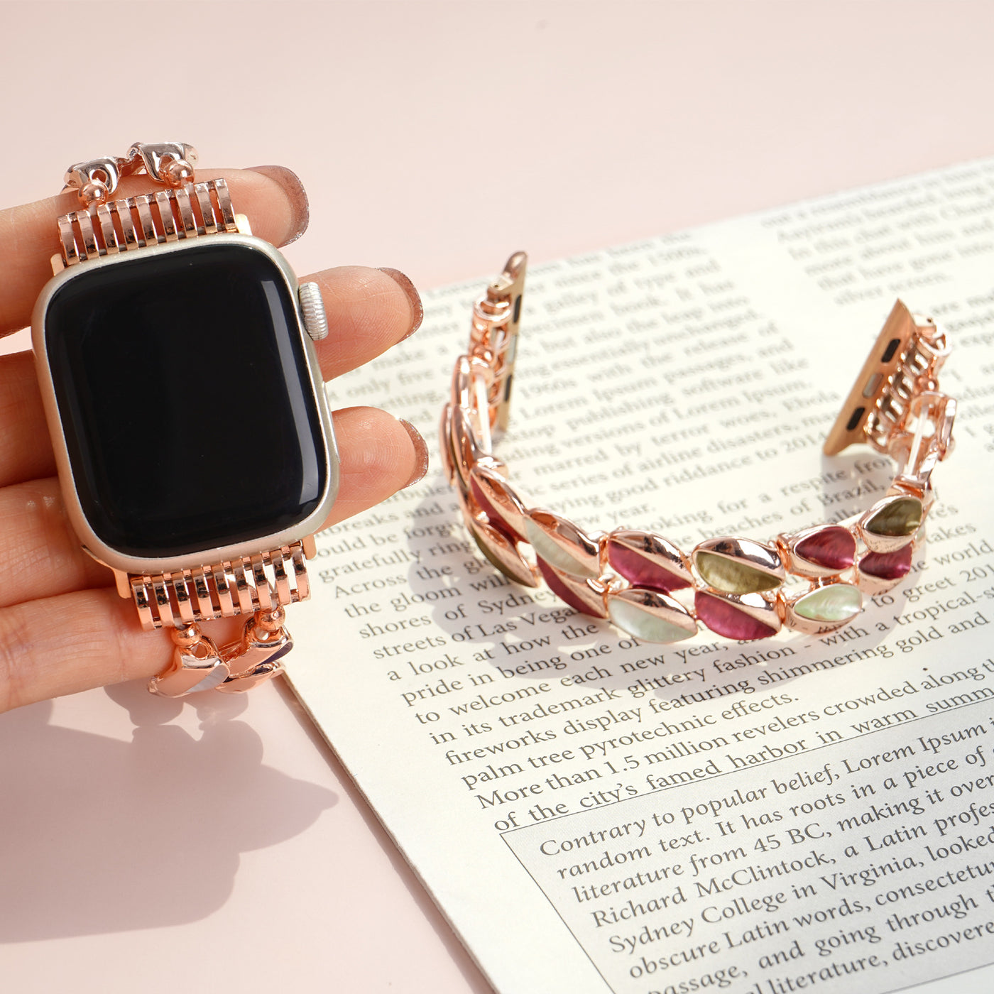 Chic Modern Inlay Strap for Apple Watch 38-41mm