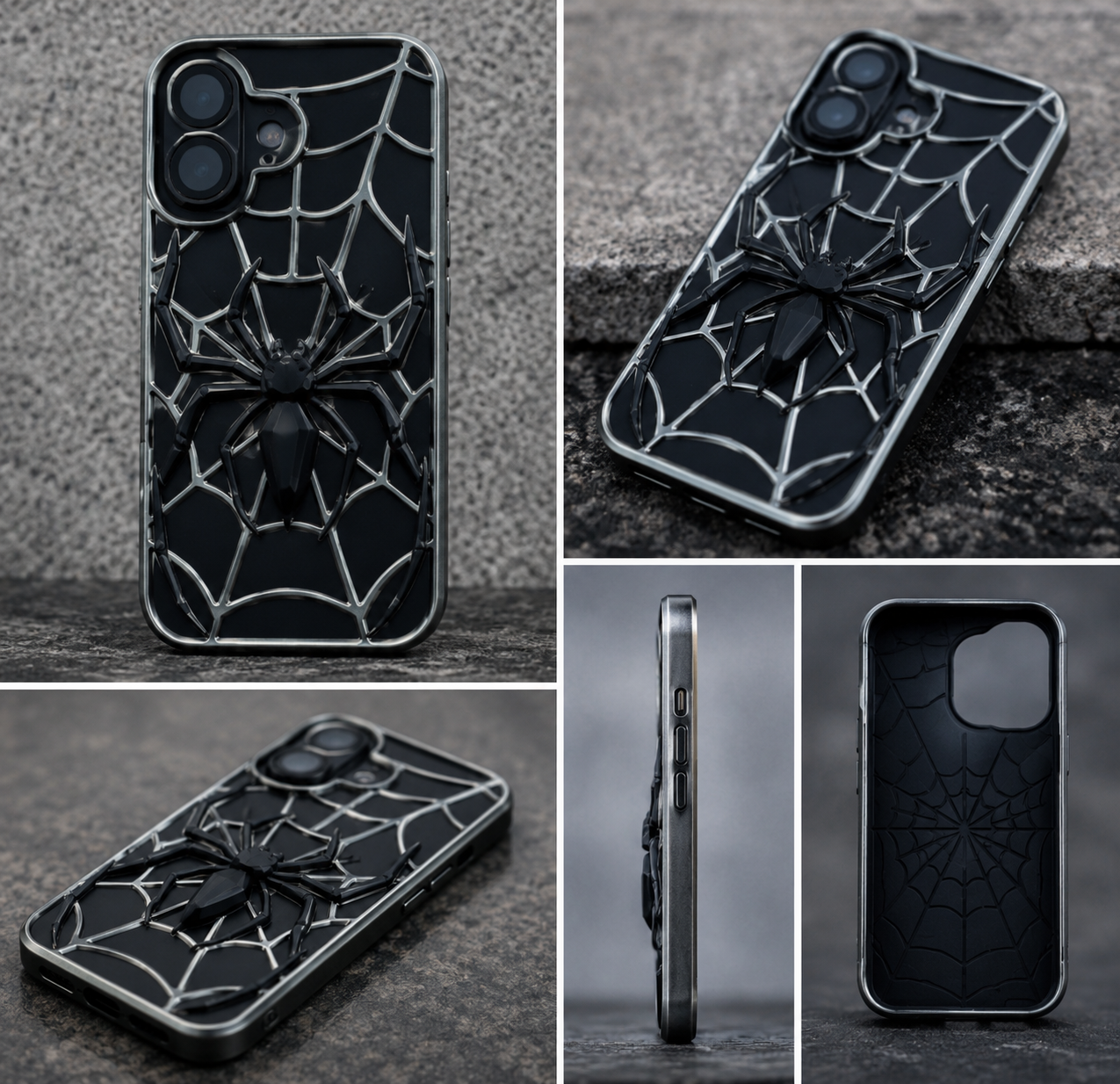 3D Spider Web Phone Case