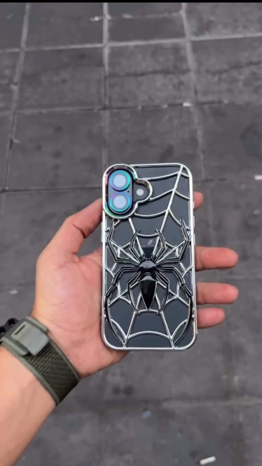 3D Spider Web Phone Case