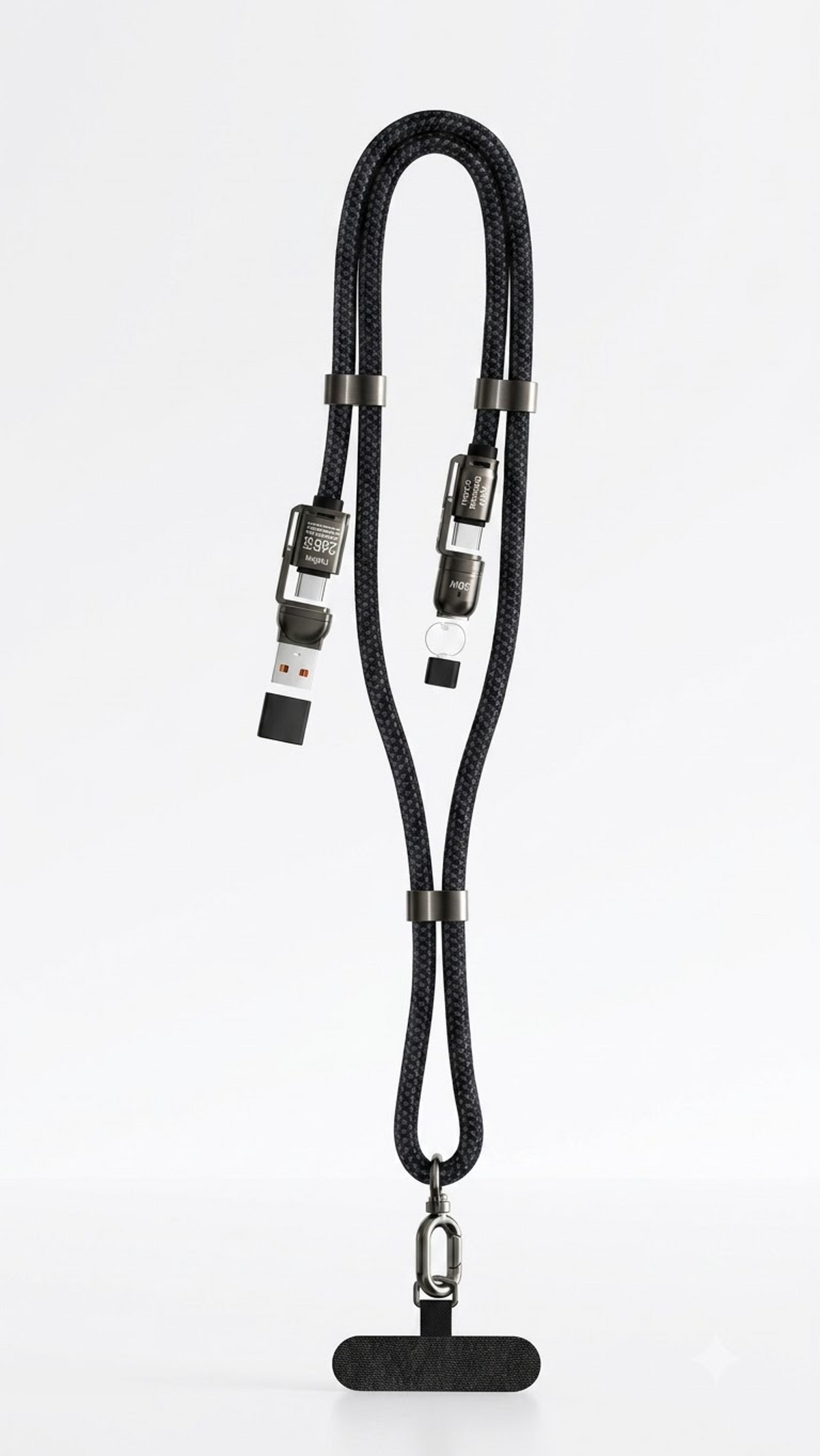 4-in-1 240W Fast Charging Lanyard Cable