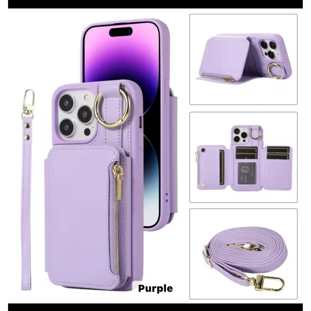 Business multifunction holder crossbody string wallet leather mobile phone case