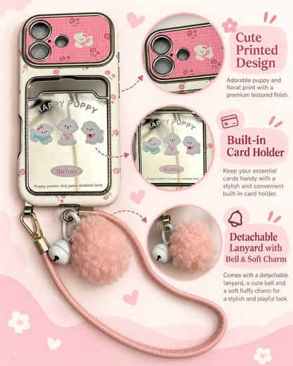 Card Holder Happy Puppy with Charm
