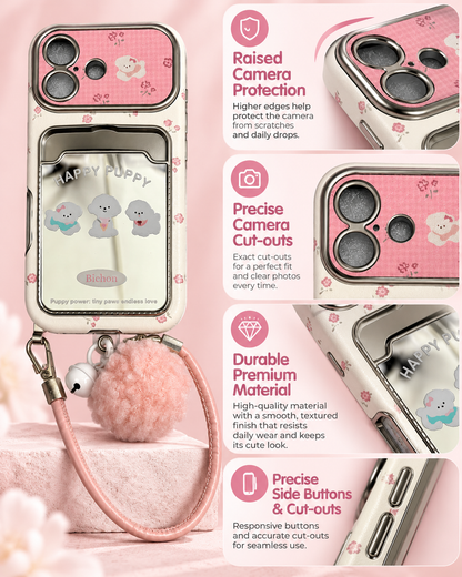 Card Holder Happy Puppy with Charm
