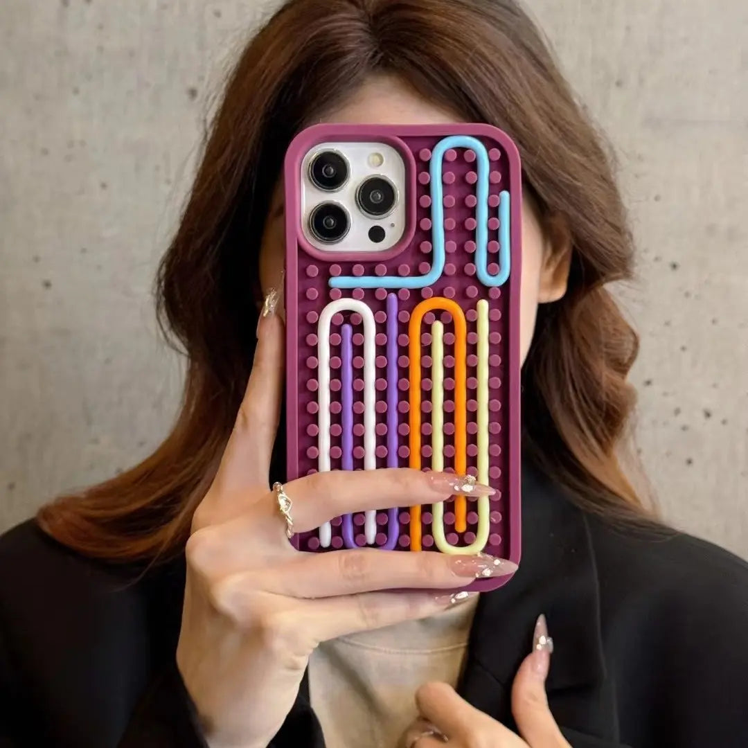 Creative DIY Decompression Soft Phone Case for iPhone