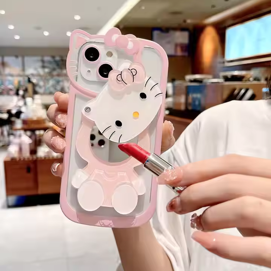 3D Kitty With Mirror iPhone Mobile Case