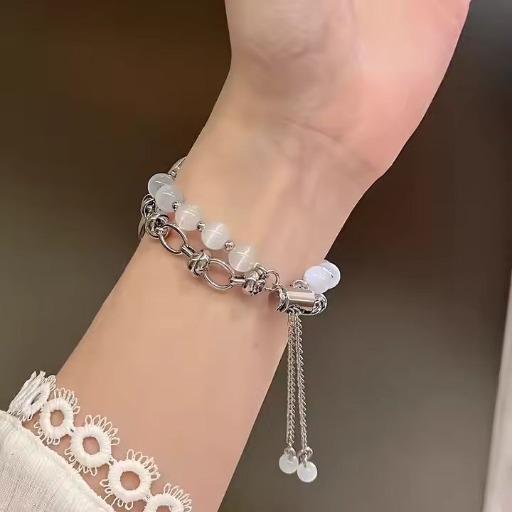 Luxury Women Cat Eye Jewelry Metal Strap For Apple Watch 38-41mm