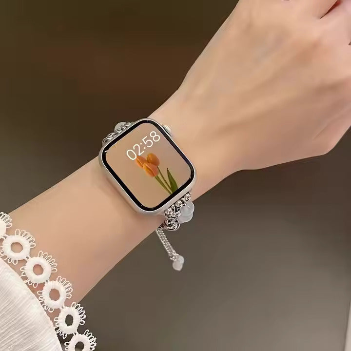 Luxury Women Cat Eye Jewelry Metal Strap For Apple Watch 38-41mm