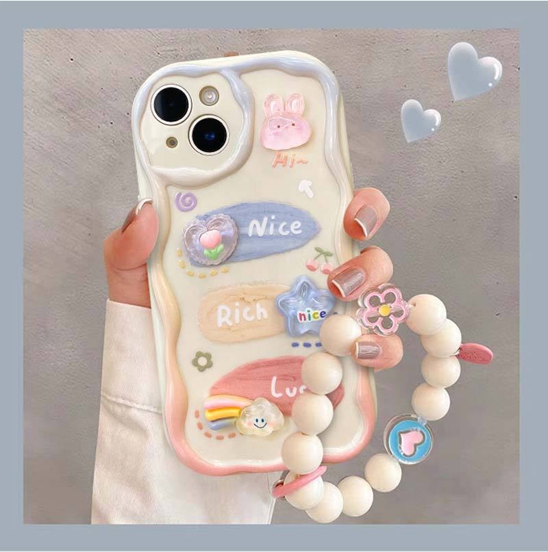Cute Bunny with Charm Phone Case