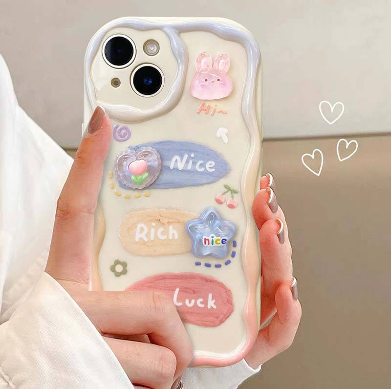 Cute Bunny with Charm Phone Case