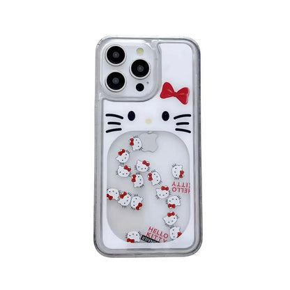 Kitty Design Slider Quicksand Phone Case