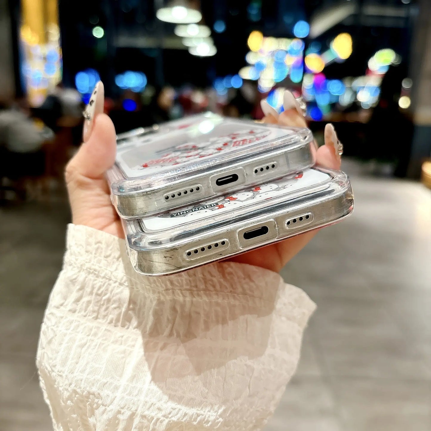 Kitty Design Slider Quicksand Phone Case