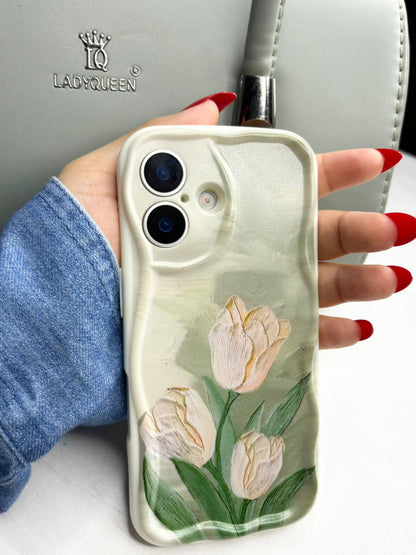 Flower Tulip Shockproof iPhone Case – Stylish Floral Protection
