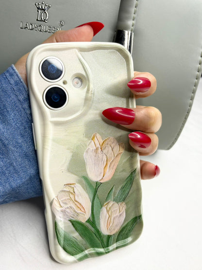 Flower Tulip Shockproof iPhone Case – Stylish Floral Protection