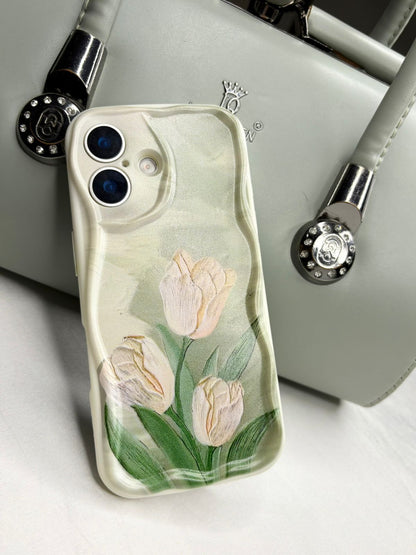 Flower Tulip Shockproof iPhone Case – Stylish Floral Protection
