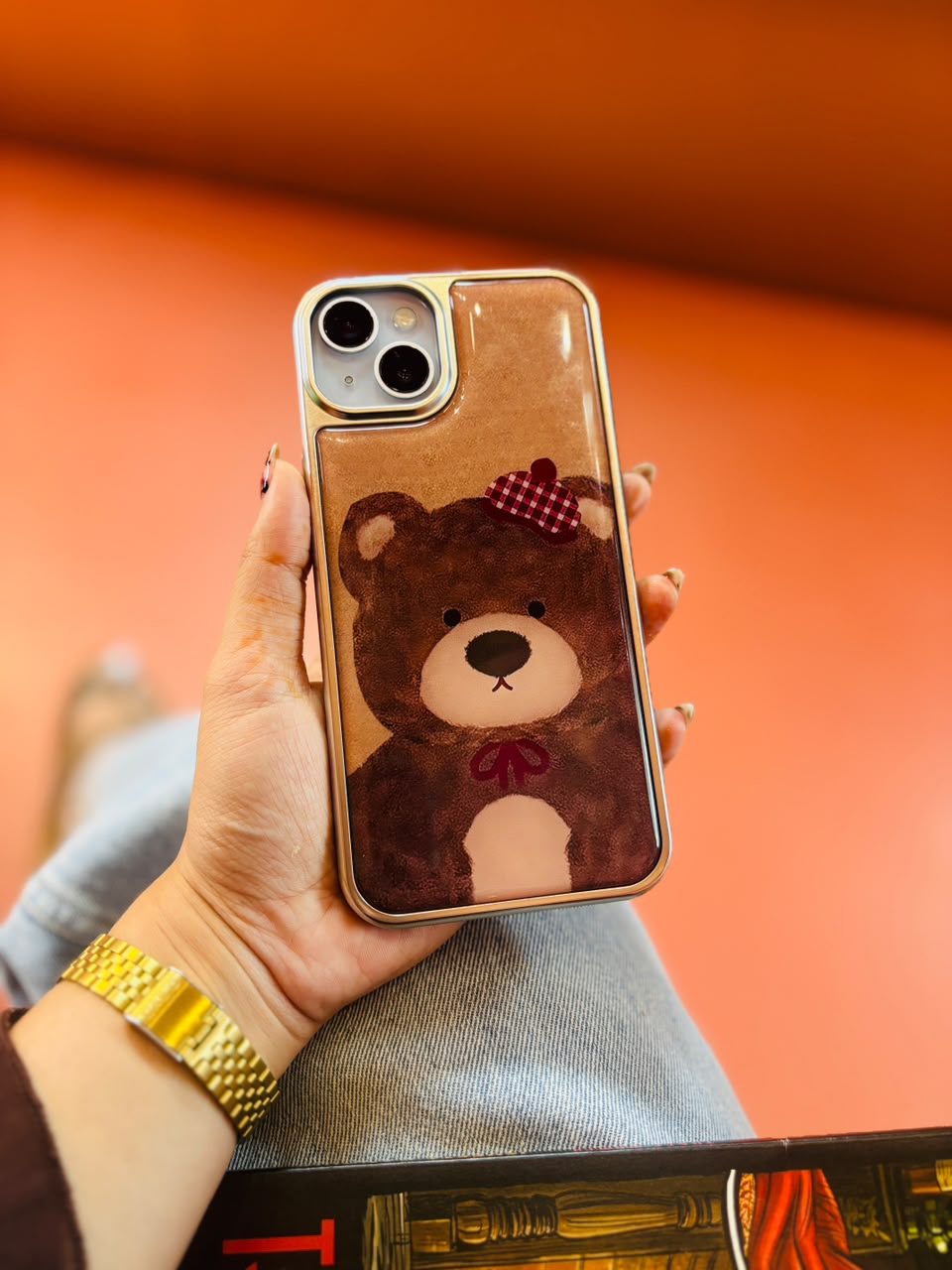Cute Brown Teddy Bow case
