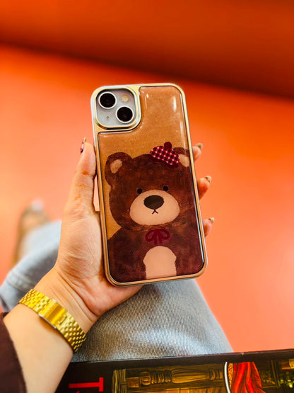 Cute Brown Teddy Bow case