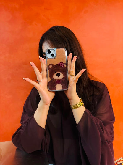 Cute Brown Teddy Bow case