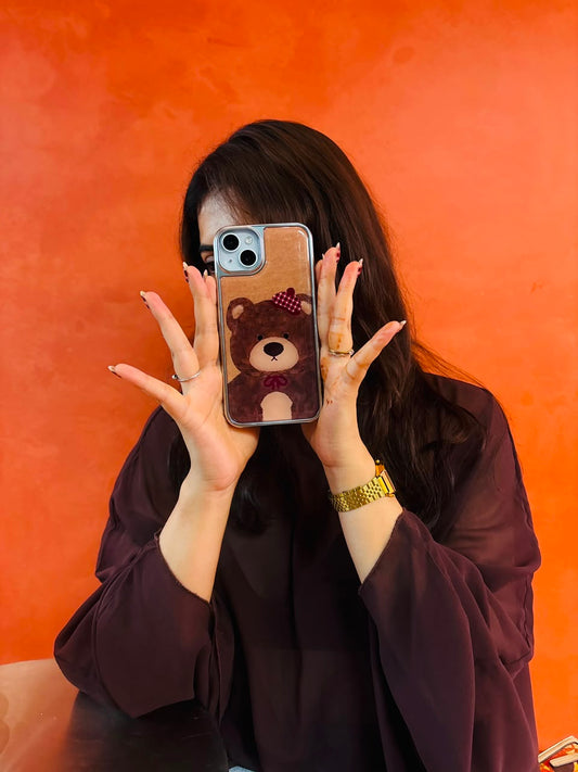 Cute Brown Teddy Bow case