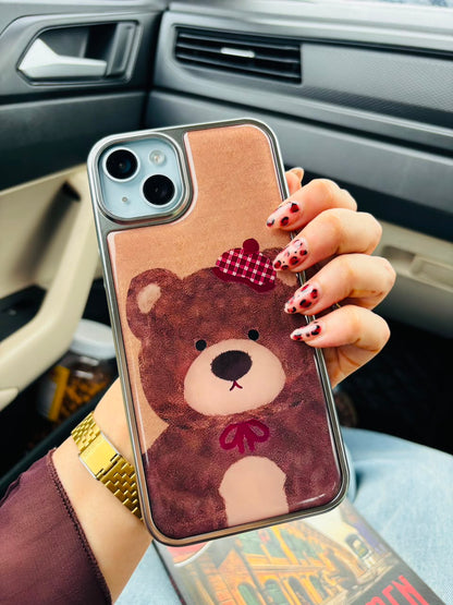 Cute Brown Teddy Bow case