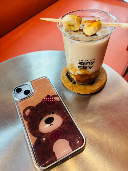 Cute Brown Teddy Bow case