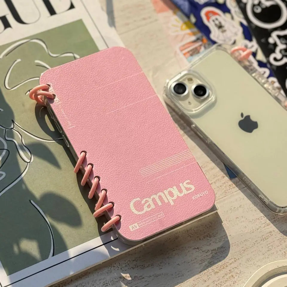 Korean Solid Color Notebook Fashion Phone Case CasifyPro Korean Solid Color Notebook Fashion Phone Case CasifyPro