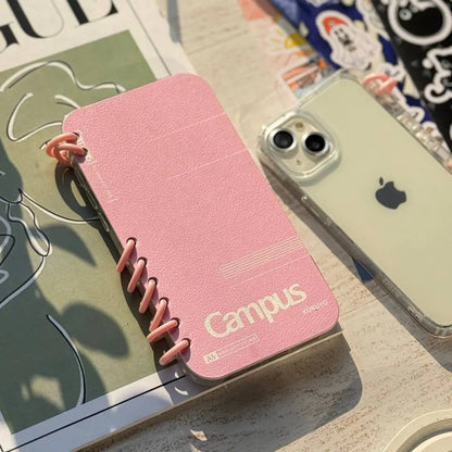Korean Solid Color Notebook Fashion Phone Case