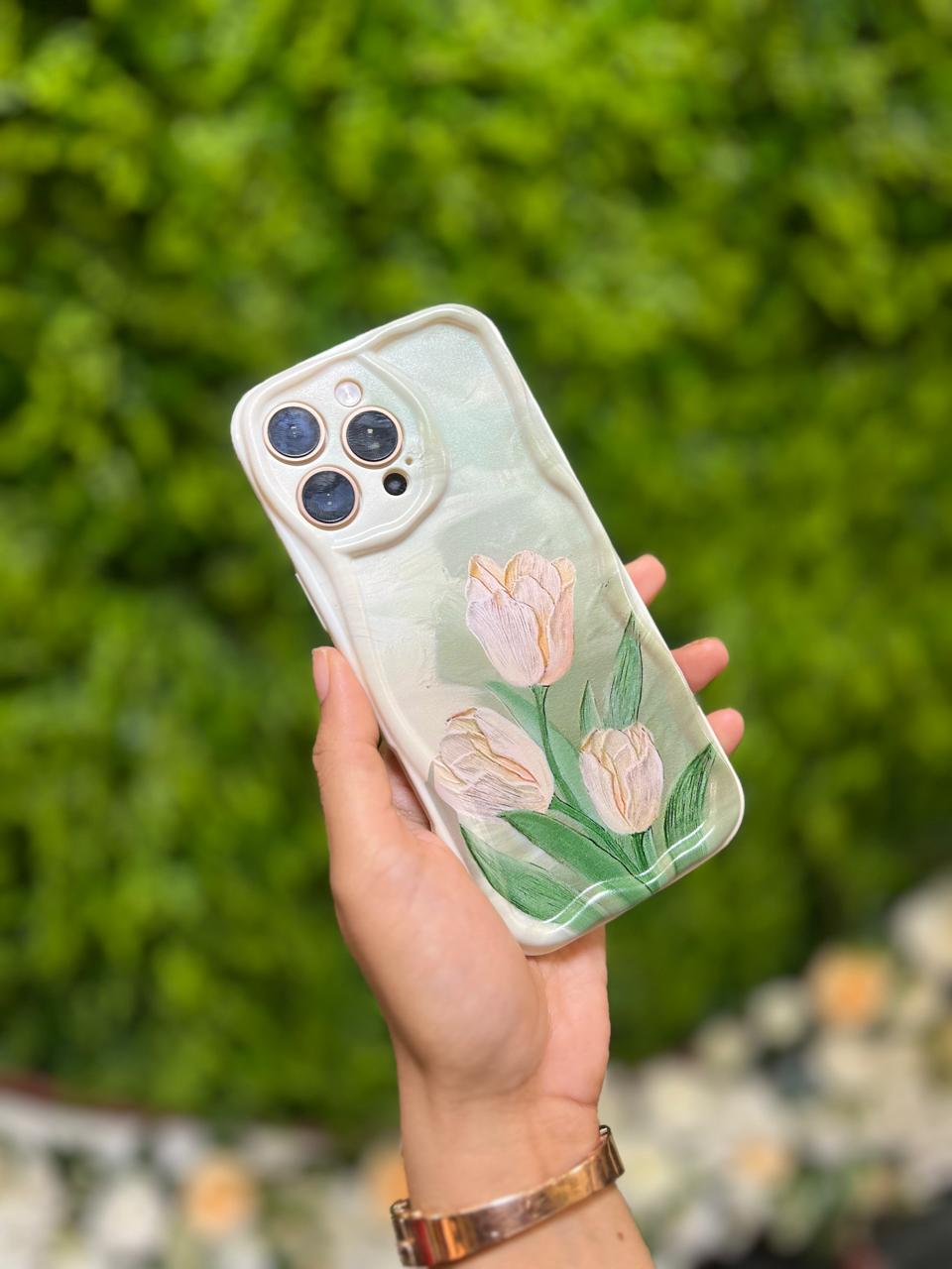 Flower Tulip Shockproof iPhone Case – Stylish Floral Protection