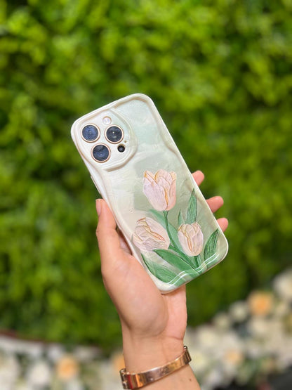 Flower Tulip Shockproof iPhone Case – Stylish Floral Protection