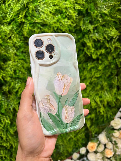 Flower Tulip Shockproof iPhone Case – Stylish Floral Protection