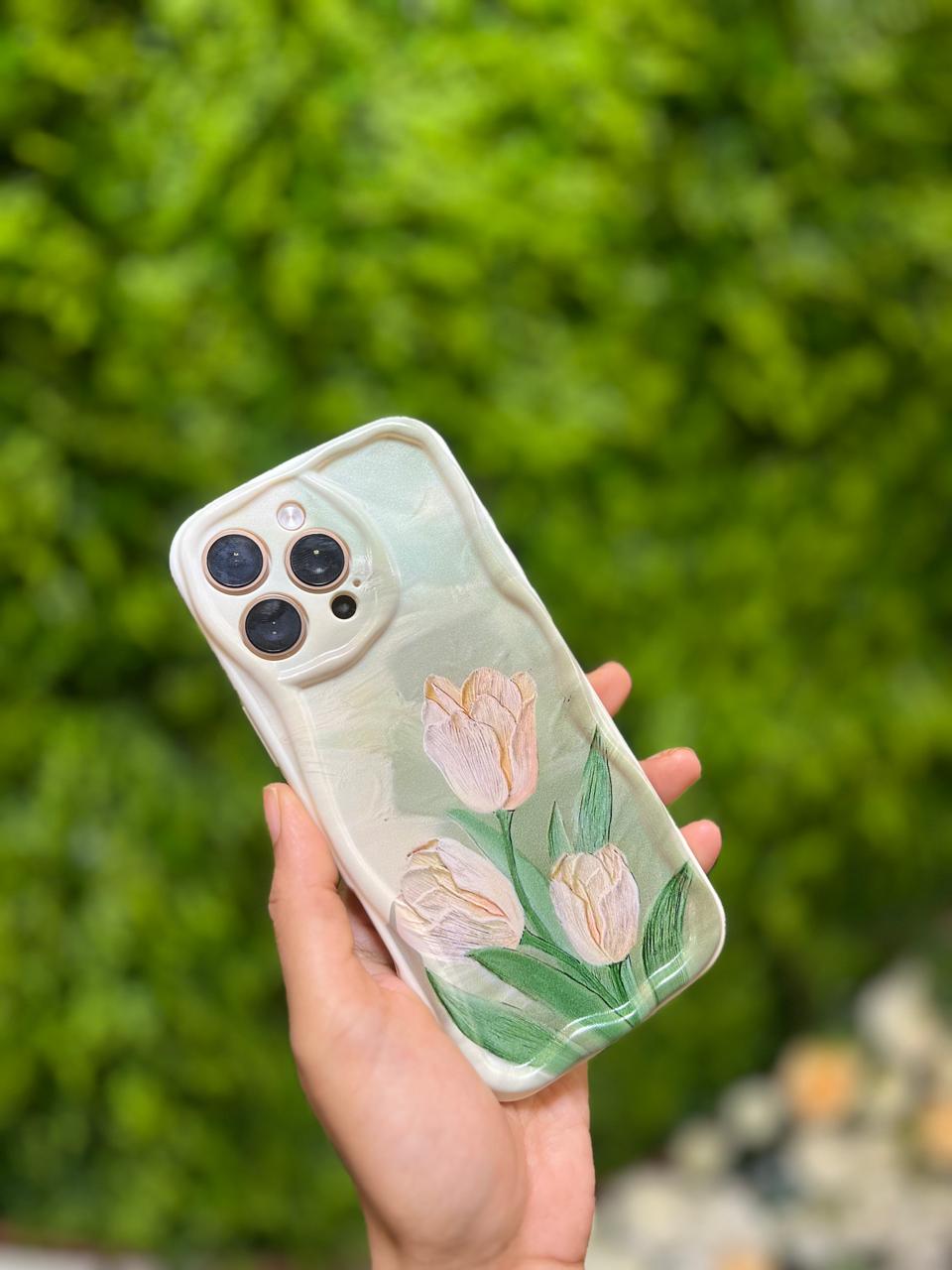 Flower Tulip Shockproof iPhone Case – Stylish Floral Protection