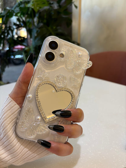 Love Mirror Butterfly iPhone Case – Shock Protection