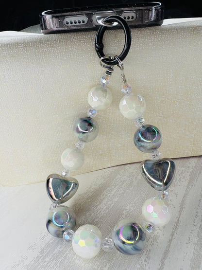 Black Glitter Magnetic MagSafe Case with Charm – iPhone 