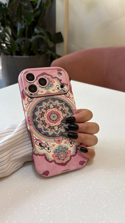 Pink Mandala Art iPhone Case