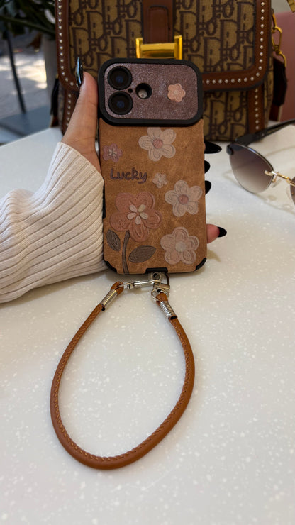 Lucky Floral PU Leather Case