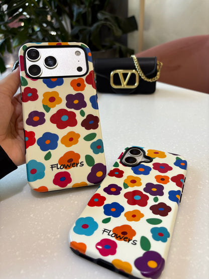Color Pop Flowers iPhone Case