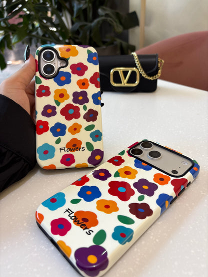 Color Pop Flowers iPhone Case