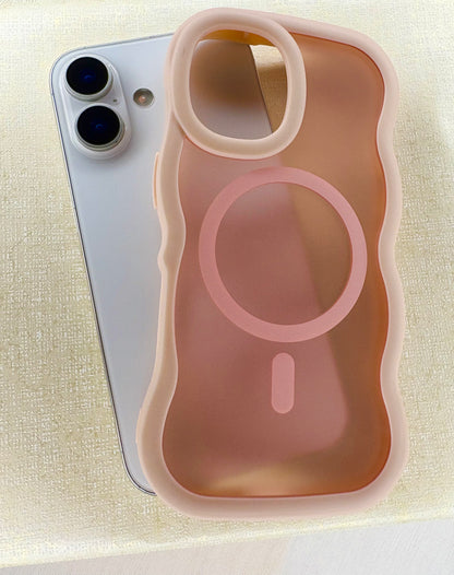Pink Frosted MagSafe iPhone Case – Minimal Matte Look