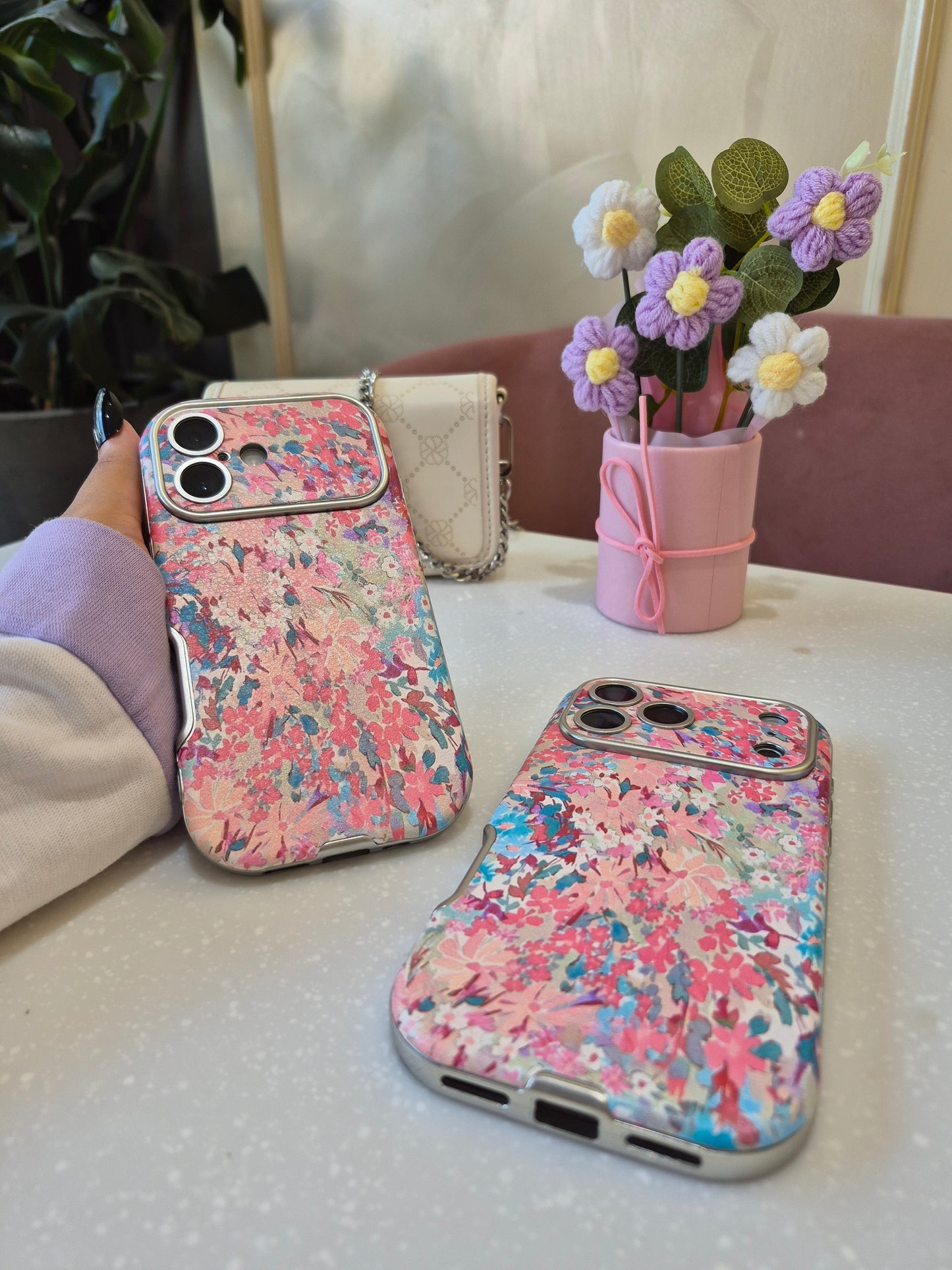Pink Abstract Art iPhone Case