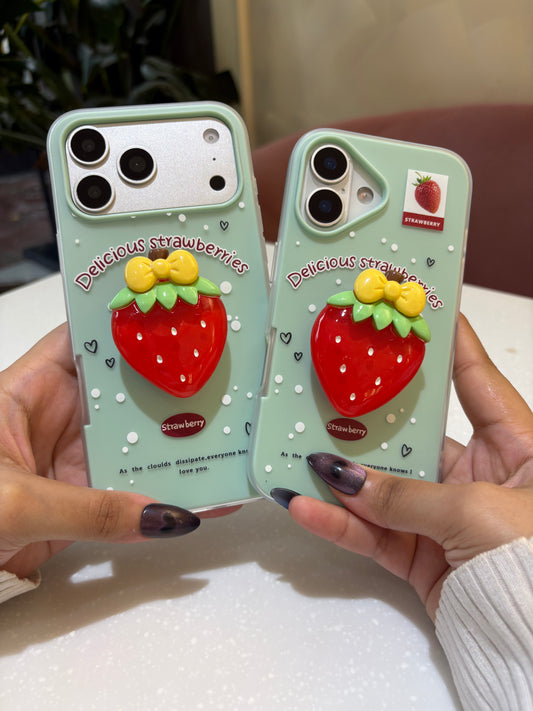 Strawberry Pop Socket Case