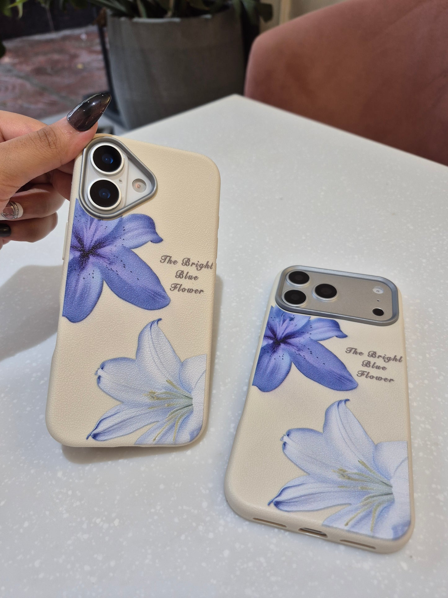 Bright Blue Flower Case