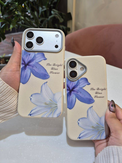 Bright Blue Flower Case