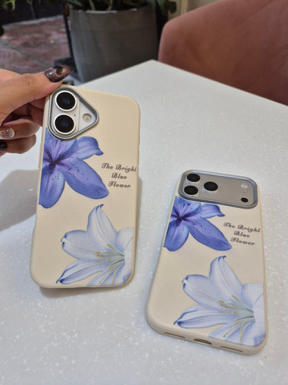 Bright Blue Flower Case
