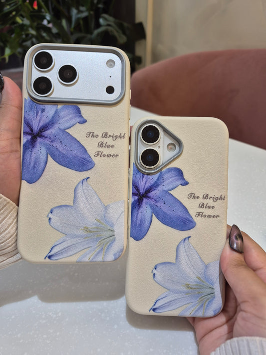 Bright Blue Flower Case