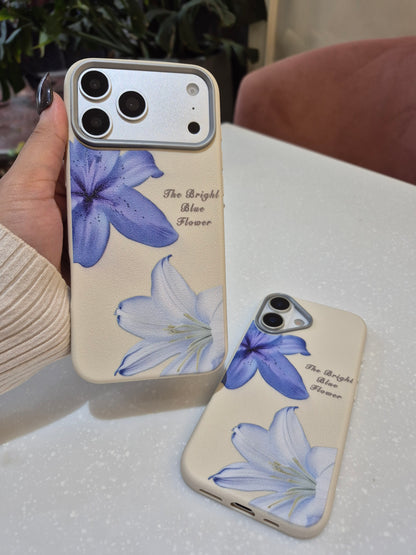 Bright Blue Flower Case