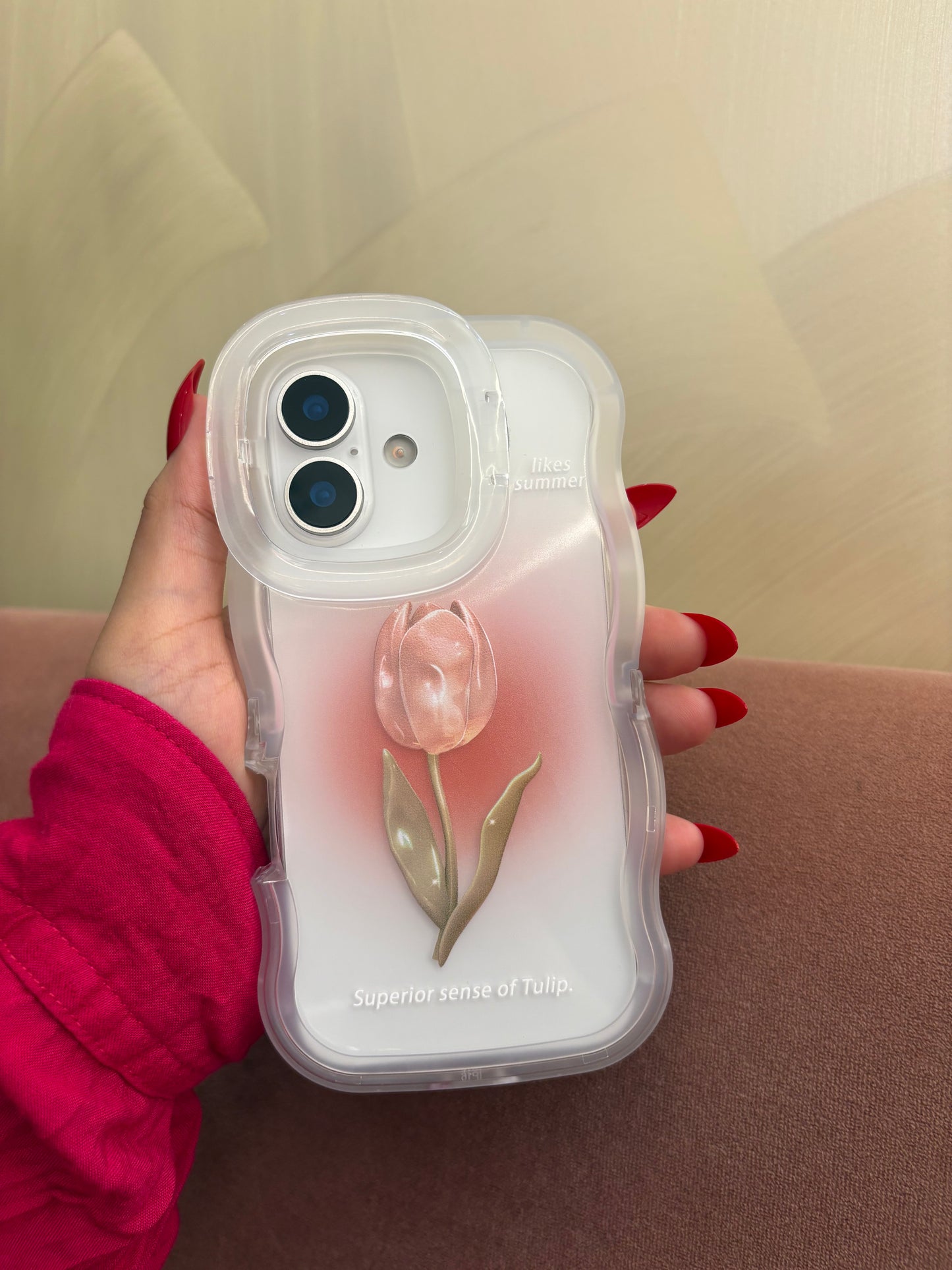 Premium Dual Stand with Charm Tulip iPhone Case