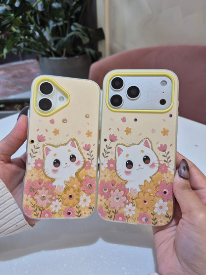 Floral Kitty iPhone Case